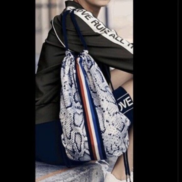 NWT PAM & GELA Drawstring Backpack Snake Pattern - Picture 8 of 9